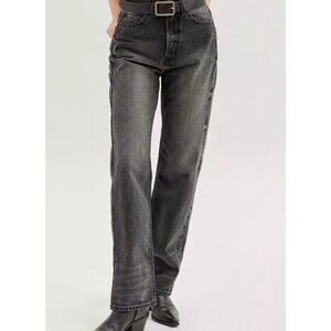 NEW BDG Urban Outfitters Cowboy Jean High Rise Black Denim Jeans Size 28